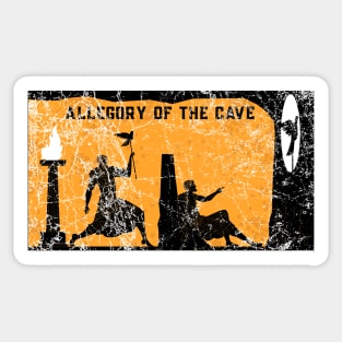 Plato – Allegory of the Cave T-Shirt – Greek Philosophy, Socrates, Enlightenment Sticker